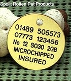Quality Engraved Solid Brass 31mm Disc Identity Tag