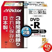 Victor 片面2層DVD-R録画用 CPRM対応 8倍速 ホワイトプリンタブル10枚 VD-R215PA10