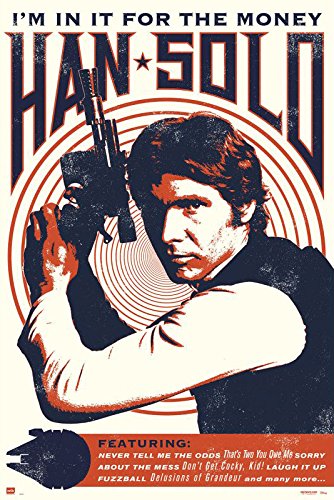 Star Wars - Movie Poster / Print (Han Solo - Retro / Vintage Style - Quotes) (Size: 24