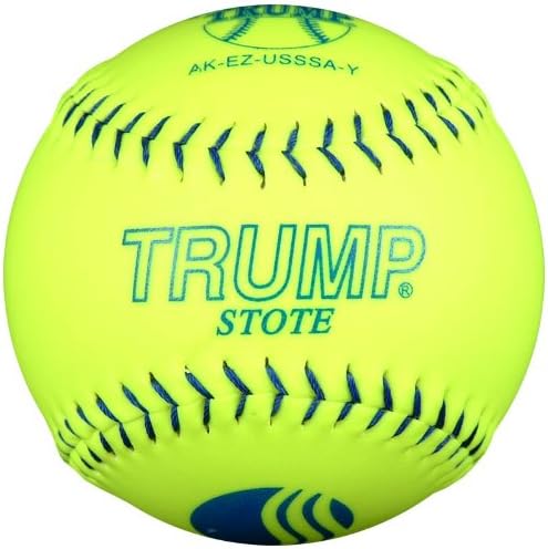 Half Dozen USSSA Trump Stote Classic M 12" Softballs - 40 cor 325 Compression AK-EZ-USSSA-Y 6 Balls