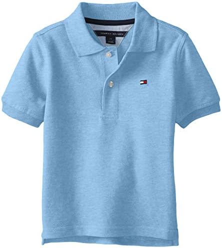 Tommy Hilfiger Little Boys' Ivy Polo Shirt Spring, Blue Drum Heather, 04 Regular