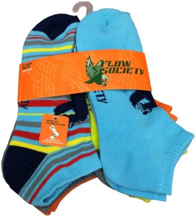 Ankle socks, Mix Pattern pack of 6 pairs. Size Medium Fits Men Shoe 4-8.5