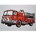 Feuerwehr Auto Car Feuerwehren Fahrzeug AUFN�HER APPLIKATION B�GELBILD PATCH