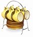 Imusa Espresso Set with Chrome Rack, 12 piece, Yellow