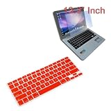 Premium Red Soft Silicone Keyboard Skin Cover + 13.3 inch Clear screen Protector for Apple Macbook/Air 13.3 inch Laptop