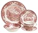 Churchill China Brook Pink 20-Piece Dinnerware Set, Service for 4