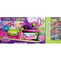 Polly Pocket - Race To The Mall Playset - 10 Cars and 10 Figures Mega Value Collection