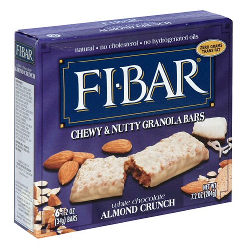 Fi-Bar Chewy Nutty Vanilla Almond Bar, 7.2-Ounce Unit (Pack of 6) by Fi-Bar