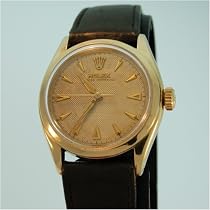 Vintage Men's Rolex Oyster Perpetual Watch 14k Yellow Gold Swiss Automatic Ref: #6484 1950's
