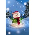 Lighted Tinsel Snowman - Green (18")