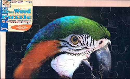Wood Tuff 25 Piece Woode Puzzle in a Wooden Tray Parrot