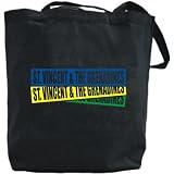 Canvas Tote Bag Black  Triple Ii St. Vincent & The Grenadines  Country