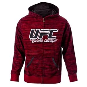 UFC Men's Flame/Black Twisted Zip Up Hoodie (X-Large)