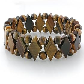 Cute Stretchy Tiger Eye Bracelet by 