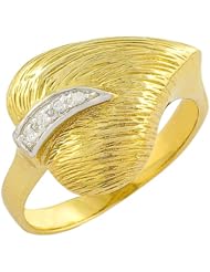 0.05 Ct. Diamond & 14 Karat Gold Yellow Gold Heart Ring Size 10