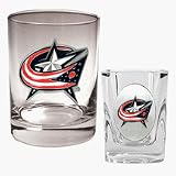 Columbus Blue Jackets Rocks Glass and Shot Glass Set