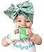 Yummy Mitt Teething Mitten (Glow in the Dark) Green & Beige (3-12 months recommended age)