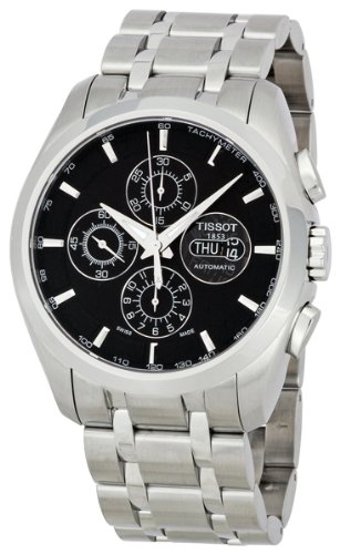 Tissot Men's T0356141105100 Couturier Stainless-Steel Automatic Black Dial Watch Tissot Men's T0356141105100 Couturier Stainless-Steel Automatic Black Dial Watch