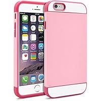 iPhone 6 Case, LUOLNH Cute Ultra Slim Protective [Hybrid Impact] Hard Durable Thin TPU Cover for Apple iPhone 6 (4.7') Armor Shell Case , Light Pink - Hot Pink from LUOLNH