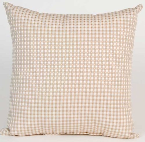 Glenna Jean Central Park Pillow - Tan Check