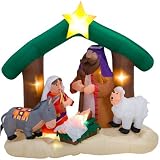 7' Airblown Nativity Scene
