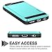 Vofolen Case Wallet Card Slot Holder Dual Layer Protective Shell Shock Absorbing Tough Bumper Cover Sky Blue