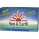 Sun & Earth Fabric Softener Sheets Unscented, 80-Count Boxes (Pack of 6)