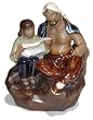 Girl reading to her father - chinese ceramic figure Girl reading to her father - chinese ceramic figure