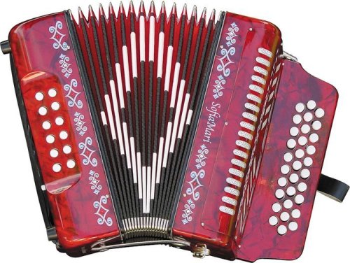 Musician's Friend SM-3112 31-Button 12 Accordion GCF, Red Pearl