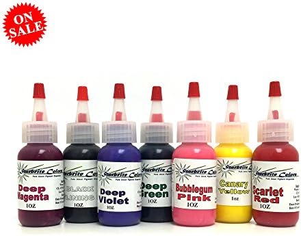 AUTHENTIC STARBRITE 7 Color Tattoo Ink Set Kit Starbright 1 oz USA SHIP