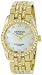 Geneve Elegante Men's GEN-5060-D Classic Rhinestone Mother-Of-Pearl Dial Watch