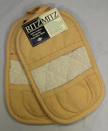 Ritz Mitz 2 100% Cotton Tope Fingertip Potholder Mitts