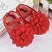 Hot Sale!Canserin Baby Girl Chiffon Flower Elastic Band Walking Shoes