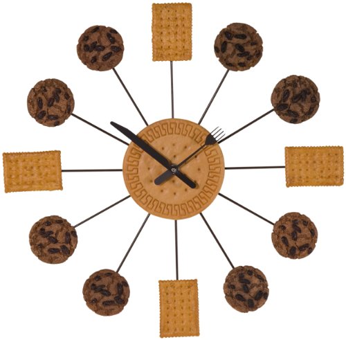 Kare 31477 Wanduhr Cookie 0.39 x 0.39 x 0.05 m Polyresin