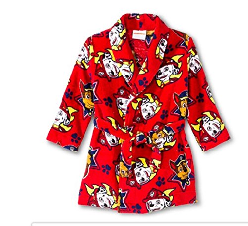 Paw Patrol Baby Boys Fire Marshal Chase Toddler Bathrobe Robe Pajamas Red