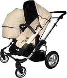 First Wheels Elite Twin Pushchair - Sand