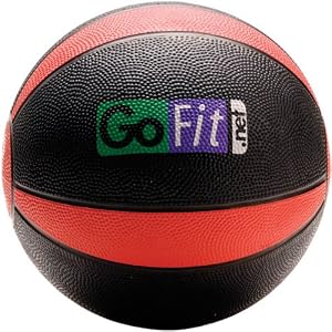 Gofit Gf-Mb8 Medicine Ball & Core Performance Training Dvd (8 Lbs; Black & Red)