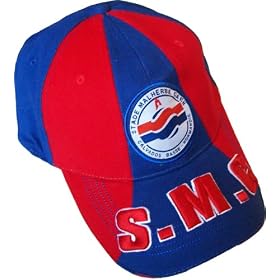 Casquette officielle SMC CAEN - Football STADE MALHERBE de CAEN - Normandie Mod�le " blason maillot " - Taille r�glable ado et adulte