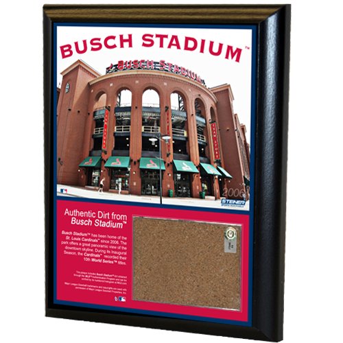 MLB St. Louis Cardinals Busch Stadium 8x10-Inch Game Used Dirt Plaque Photomint