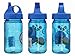 Nalgene Grip-n-gulp Everyday Kids Space Blue 12oz Water Bottle - 3 Pack 7.5 Inches Tall By 3 Inches in Diameter