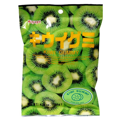 Kasugai Japanese Gummy Candy Kiwi Flavor 4 76 Ounce Bags Pack of 12