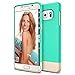 Galaxy S6 Edge Plus Case, Maxboost® [Vibrance Series] For Samsung Galaxy S6 Edge+ 2015 [Lifetime Warranty] Protective SOFT-Interior Scratch Protection [Slider Style] - Turquoise/Champagne Gold