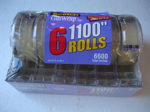 Scotch Gift Wrap Scotch Tape 6 Rolls 6,600 inches