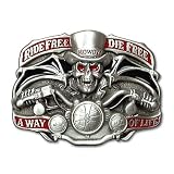 Ride Free Die Free A Way Of Life Pewter Belt Buckle