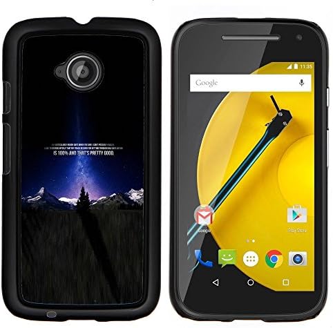 Qstar Colorful Printed Hard Protective Back Case Cover Shell Skin for Motorola Moto E2 E2nd Gen (Natural Snow Mountain Landscape)