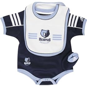 grizzlies apparel clothing baby infant creeper bib booties