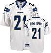 LaDainian Tomlinson Jersey: Reebok White Replica #21 San Diego Chargers Jersey
