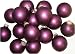 Set of 9 Matte Plum Glass Ball Christmas Ornaments 2.75