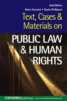 Text Cases and Materials Public Law and Human Rights