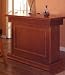 All in One Game Table/Bar Unit in Oak Finish Wood with Wine Rack/Shelves (Roulette, Blackjack, and Craps